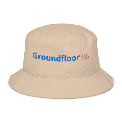 Organic bucket hat Groundfloor with Logo.