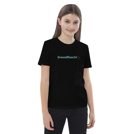 Organic cotton kids t-shirt with Groundfloor24 Logo