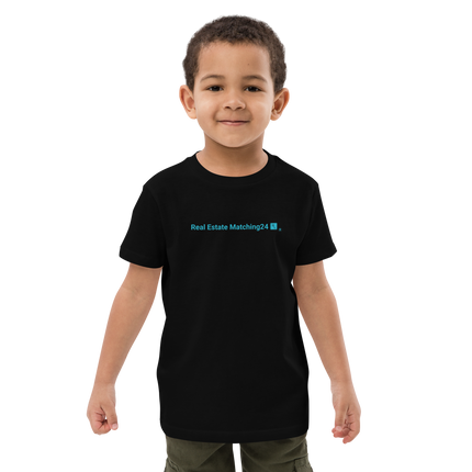 Organic cotton kids t-shirt with Real Estate Matching24 Logo