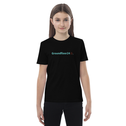 Organic cotton kids t-shirt with Groundfloor24 Logo
