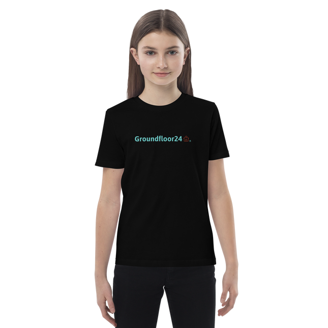 Organic cotton kids t-shirt with Groundfloor24 Logo