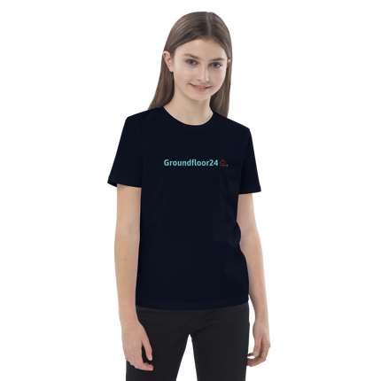 Organic cotton kids t-shirt with Groundfloor24 Logo