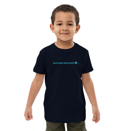Organic cotton kids t-shirt with Real Estate Matching24 Logo
