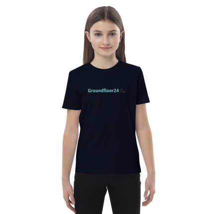 Organic cotton kids t-shirt with Groundfloor24 Logo