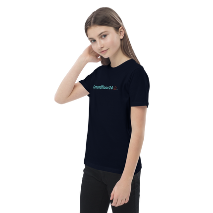 Organic cotton kids t-shirt with Groundfloor24 Logo