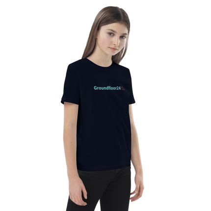 Organic cotton kids t-shirt with Groundfloor24 Logo