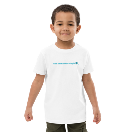Organic cotton kids t-shirt with Real Estate Matching24 Logo