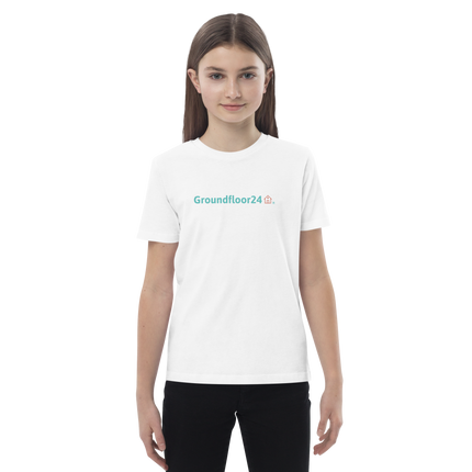Organic cotton kids t-shirt with Groundfloor24 Logo