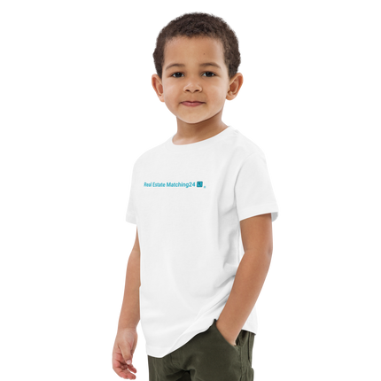 Organic cotton kids t-shirt with Real Estate Matching24 Logo
