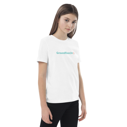 Organic cotton kids t-shirt with Groundfloor24 Logo
