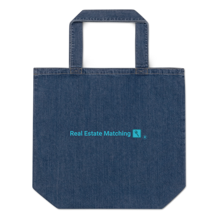 Organic denim tote bag