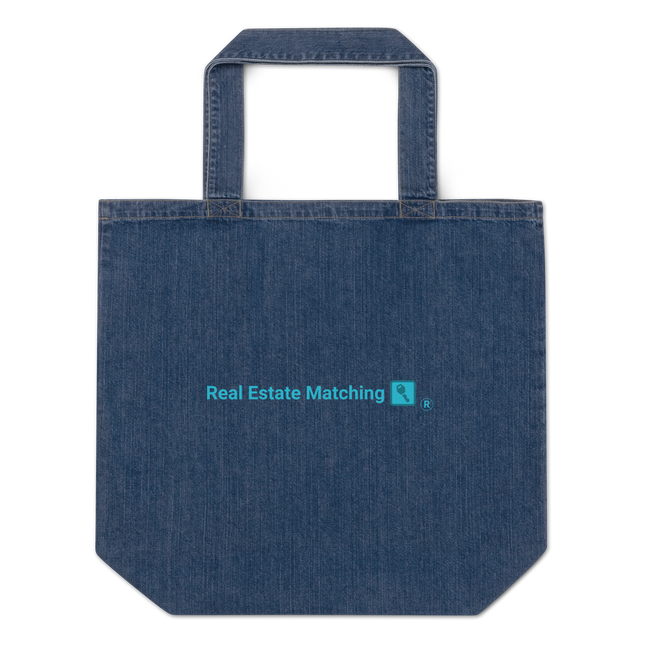 Organic denim tote bag