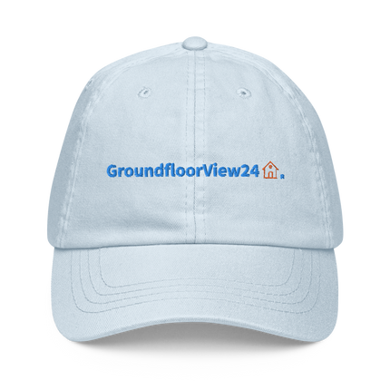 Hungary Pastel baseball hat GroundfloorView24 with 3 Logos.
