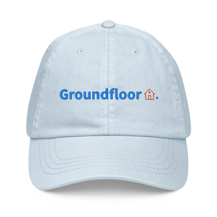 Slovakia Pastel baseball hat Groundfloor with 3 Logos.