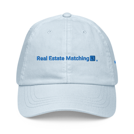 North Macedonia Pastel baseball hat Real Estate Matching with 3 Logos.