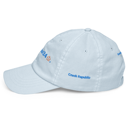 Czech Republic Pastel baseball hat Groundfloor24 with 3 Logos.
