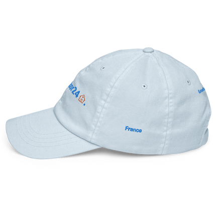 France Pastel baseball hat Groundfloor24 with 3 Logos.