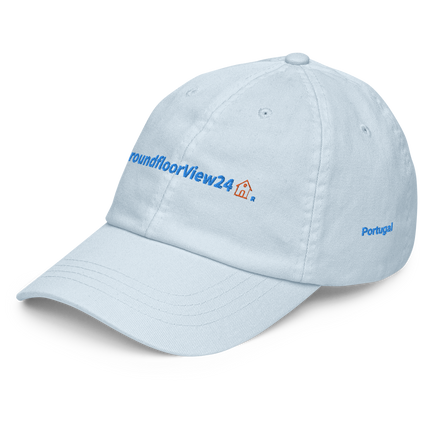 Portugal Pastel baseball hat GroundfloorView24 with 3 Logos.