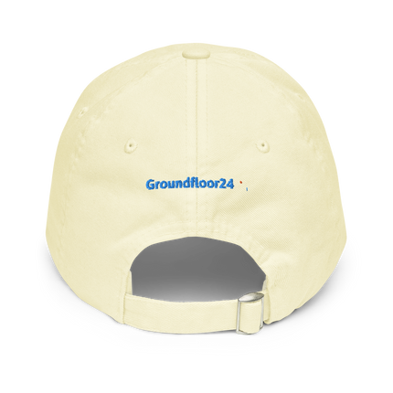 Albania Pastel baseball hat Groundfloor24 with 3 Logos.