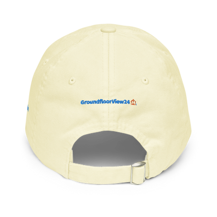 Liechtenstein Pastel baseball hat GroundfloorView24 with 3 Logos.