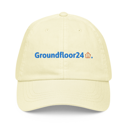Finland Pastel baseball hat Groundfloor24 with 3 Logos.