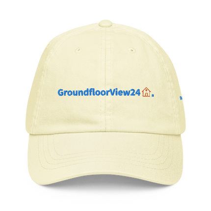 Bosnia and Herzegovina Pastel baseball hat GroundfloorView24 with 3 Logos.