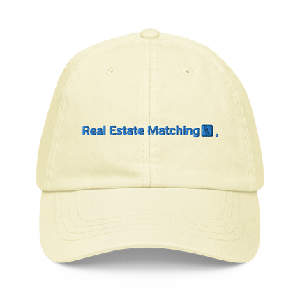 Belgium Pastel baseball hat Real Estate Matching with 3 Logos.