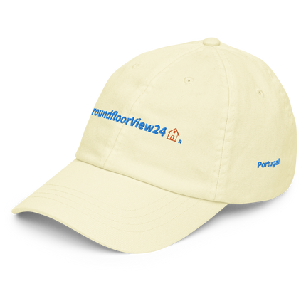 Portugal Pastel baseball hat GroundfloorView24 with 3 Logos.