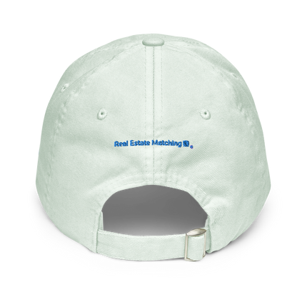 Lithuania Pastel baseball hat Real Estate Matching with 3 Logos.