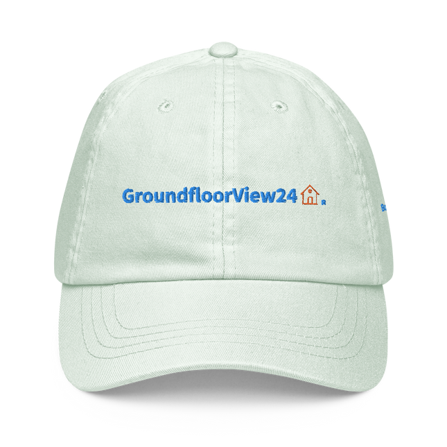 Bosnia and Herzegovina Pastel baseball hat GroundfloorView24 with 3 Logos.