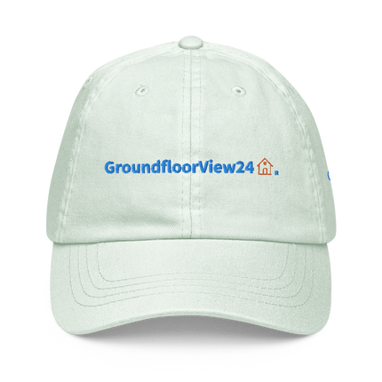 Czech Republic Pastel baseball hat GroundfloorView24 with 3 Logos.
