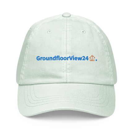 Finland Pastel baseball hat GroundfloorView24 with 3 Logos.