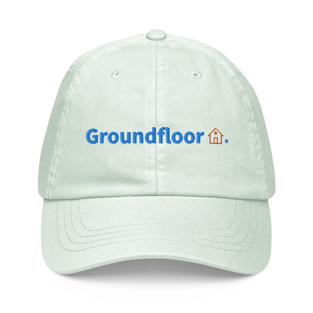 Slovenia Pastel baseball hat Groundfloor with 3 Logos.