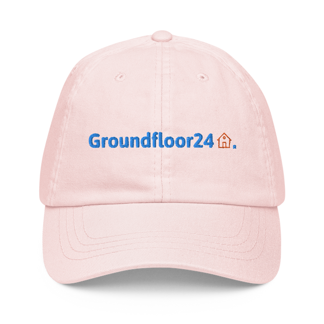 Norway Pastel baseball hat Groundfloor24 with 3 Logos.