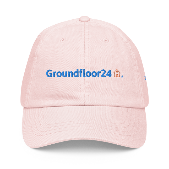 United Kingdom Pastel baseball hat Groundfloor24 with 3 Logos.