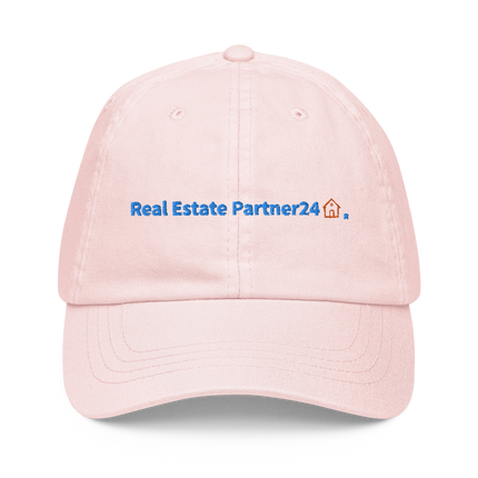 Iceland Pastel baseball hat Real Estate Partner24 with 3 Logos.