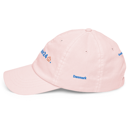 Denmark Pastel baseball hat Groundfloor24 with 3 Logos.