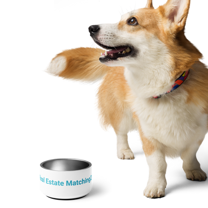 Pet bowl with Real Estate Matching24 Logo