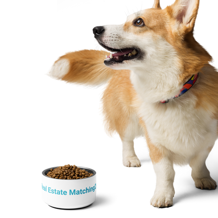 Pet bowl with Real Estate Matching24 Logo