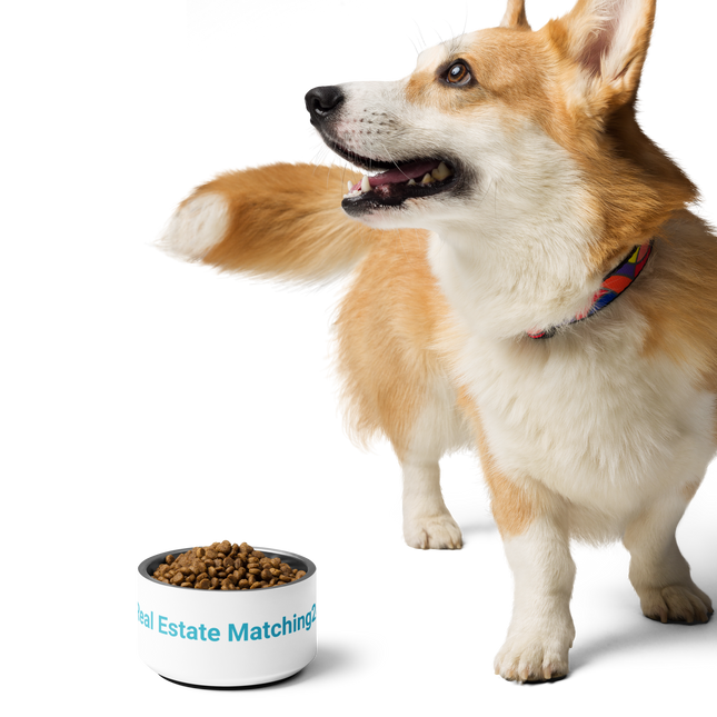 Pet bowl with Real Estate Matching24 Logo