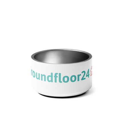 Pet bowl with Groundfloor24 Logo