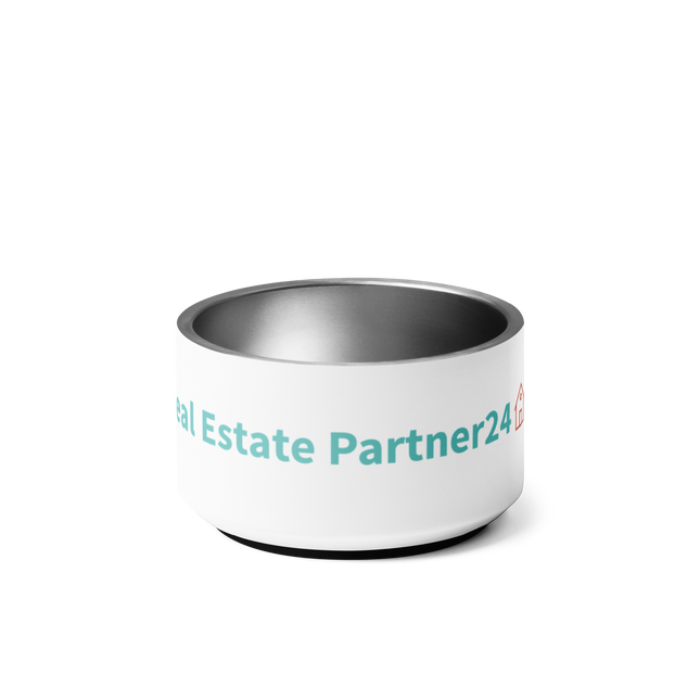 Pet bowl with Real Estate Partner24 Logo