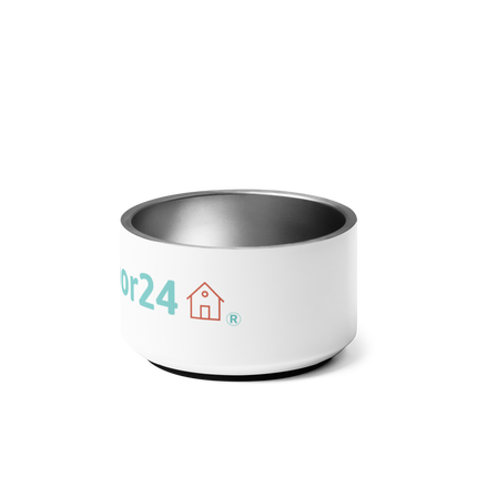Pet bowl with Groundfloor24 Logo