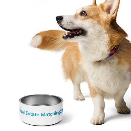 Pet bowl with Real Estate Matching24 Logo