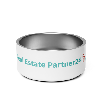 Pet bowl with Real Estate Partner24 Logo