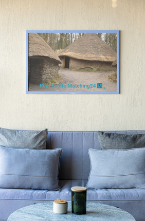 Village Charm Thin canvas with realestatematching24 with key Logo