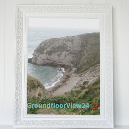 Sea & Hills Framed photo paper poster with groundfloorview24 with House Logo