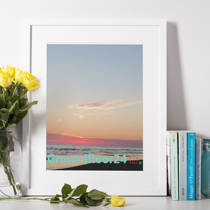 Sunset Sinari Poster with hangers with Groundfloor24 Logo