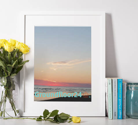 Sunset Sinari Poster with hangers with Groundfloor24 Logo