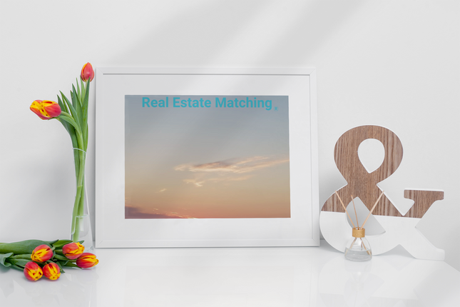 Sunset Sinari Poster with hangers with Real Estate Matching Logo